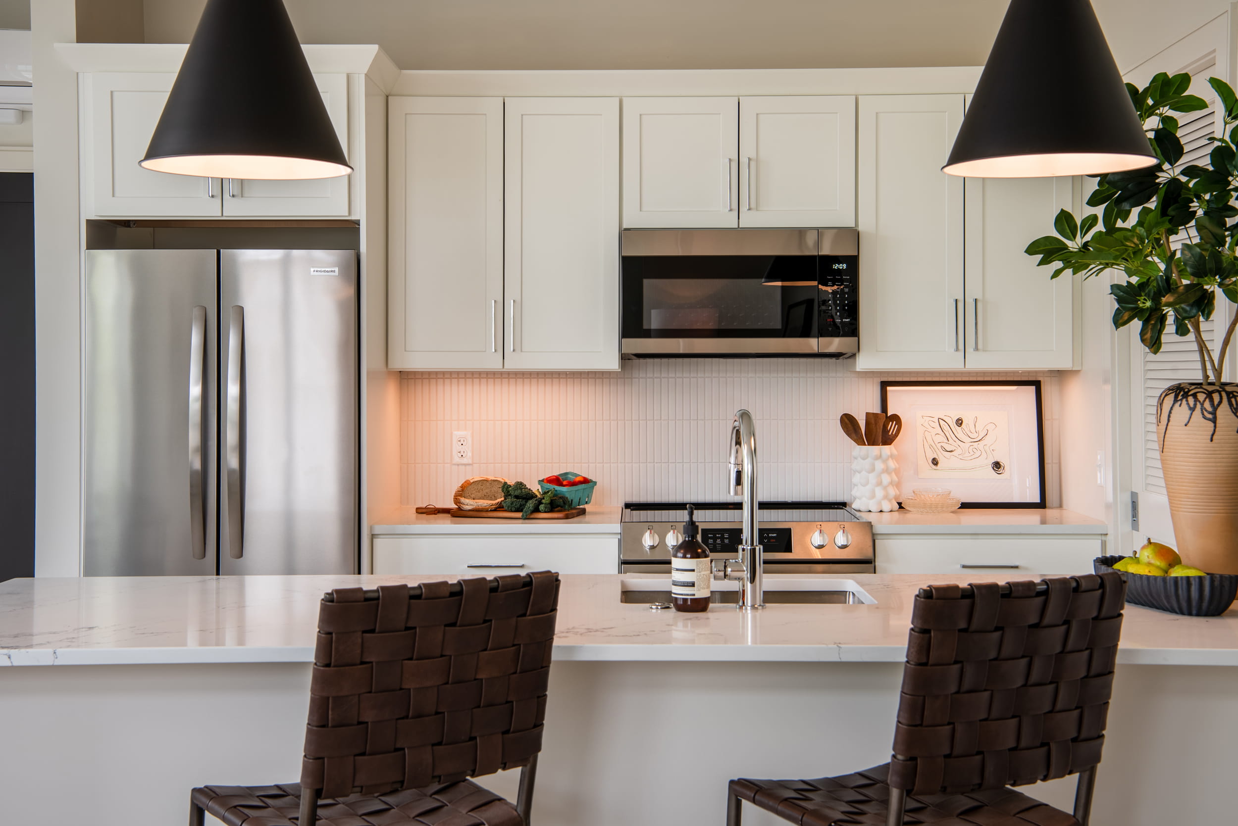 Quartz countertop detail
